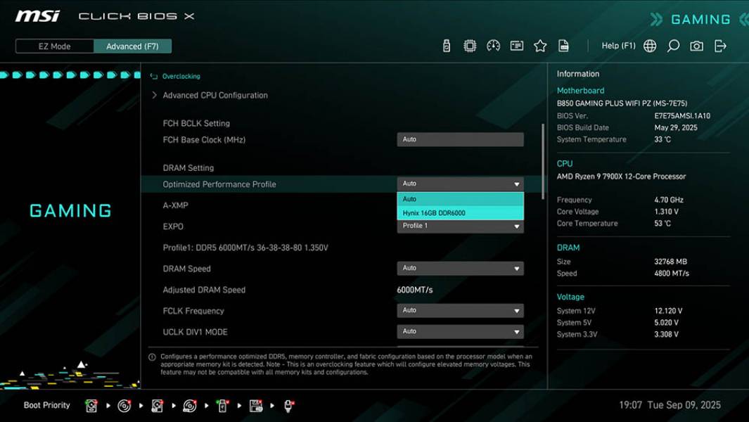 MSI B850 GAMING PLUS WIFI PZ-4